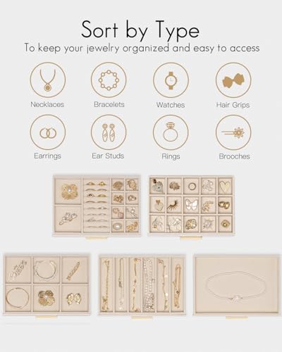 Vlando Grande Boîte à Bijoux Modern Rose pour Femmes