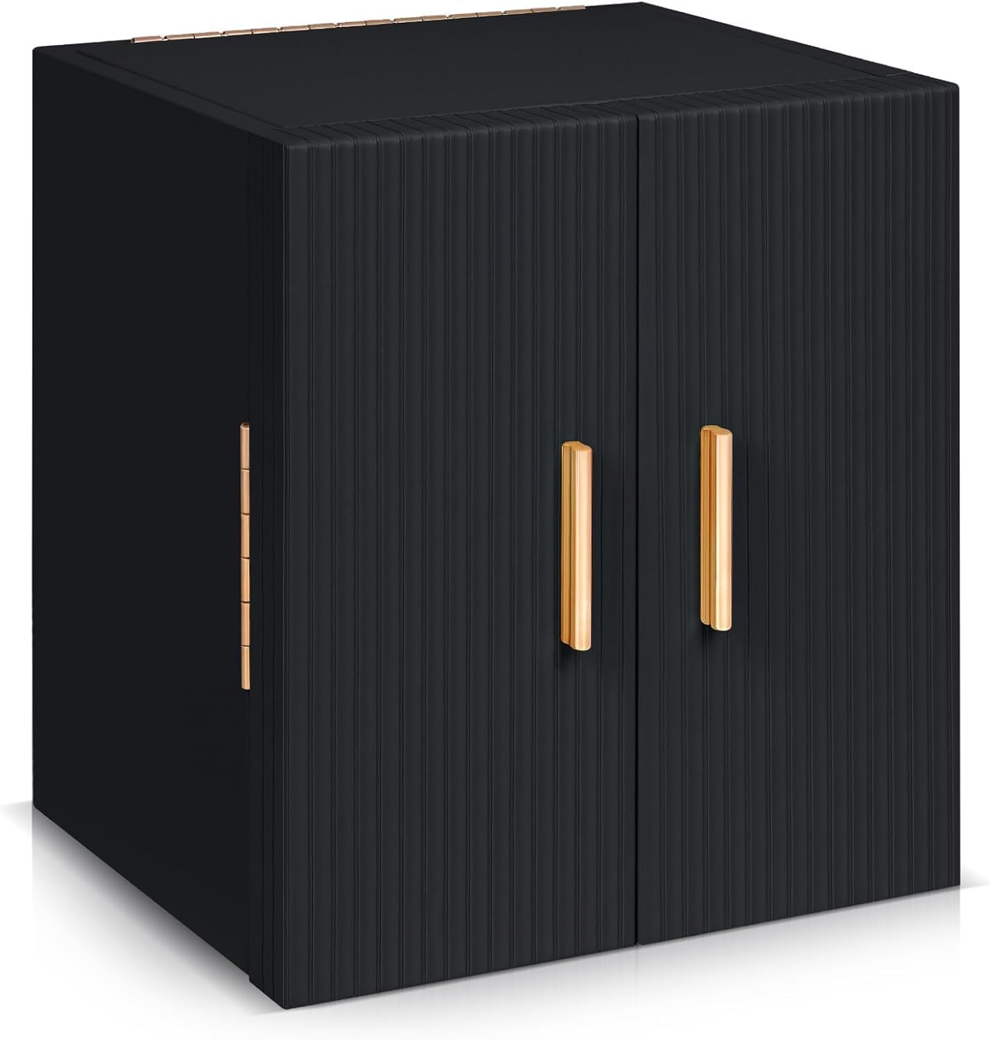 Dajasan Grande Boite à Bijoux Femme Noire avec 3 Tiroirs et Miroir pour Cadeau