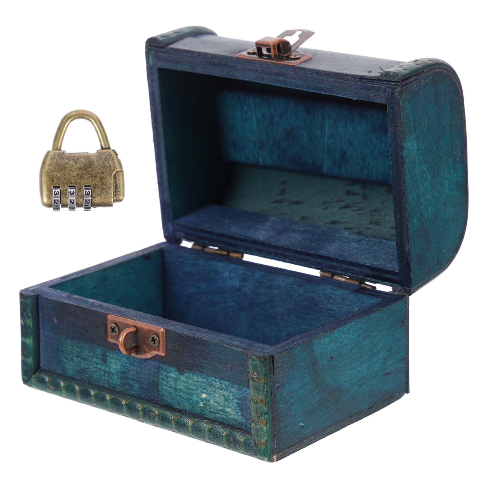 LRXIYODE Coffret à Bijoux En Bois Vintage avec Verrouillage à Code - Boîte de Rangement Décorative pour Colliers et Bouc